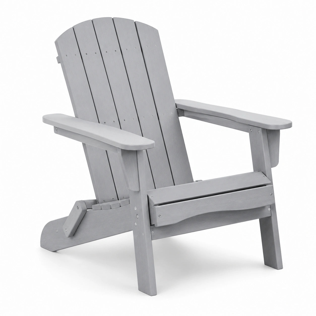 Sedia Adirondack in polistirene grigia 90x75x88 cm