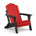Sedia Adirondack in legno e plastica rosso e nero per esterno