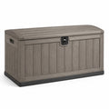 Baule da giardino in plastica effetto legno grigio