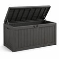 Baule da giardino in plastica antracite 120x55x60 cm