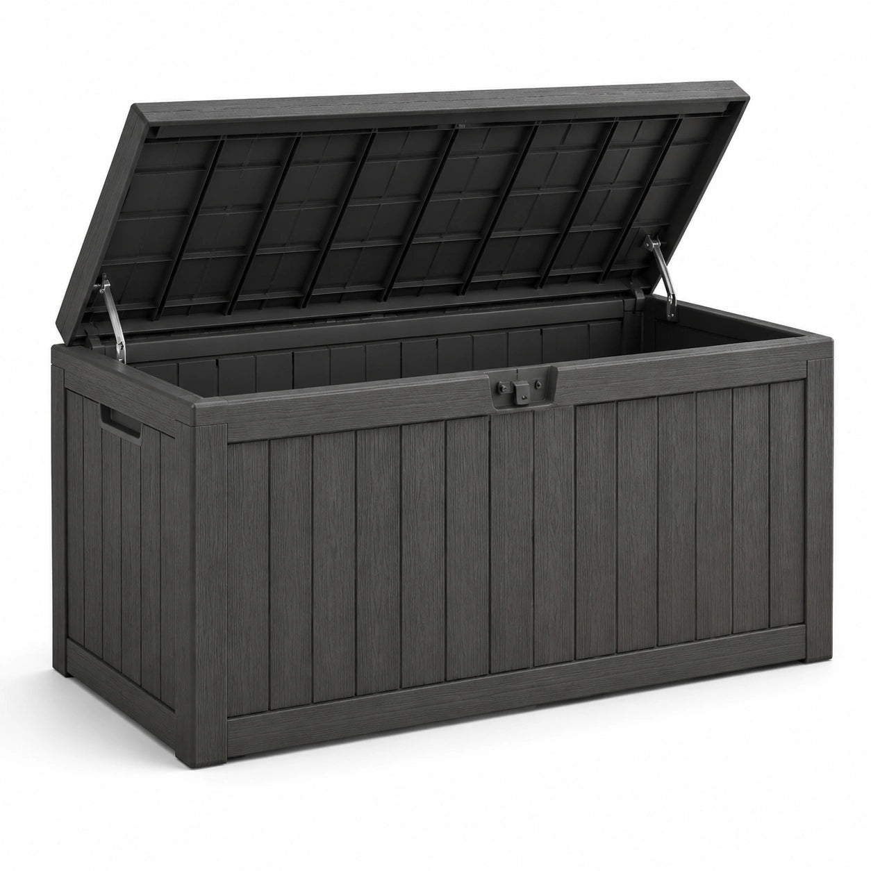 Baule da giardino in plastica antracite 120x55x60 cm